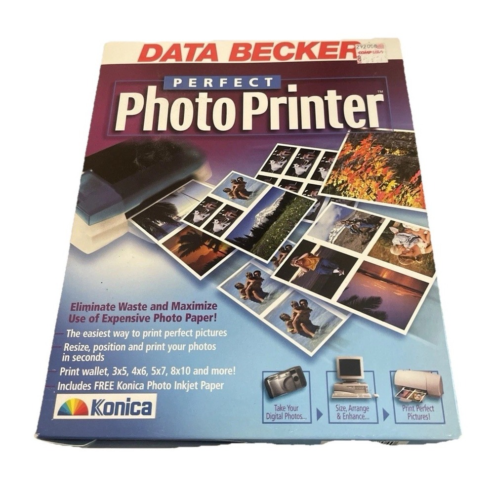 Perfectβ Photo Printer Data Becker Vintage Windows 95 CD Software#b-16